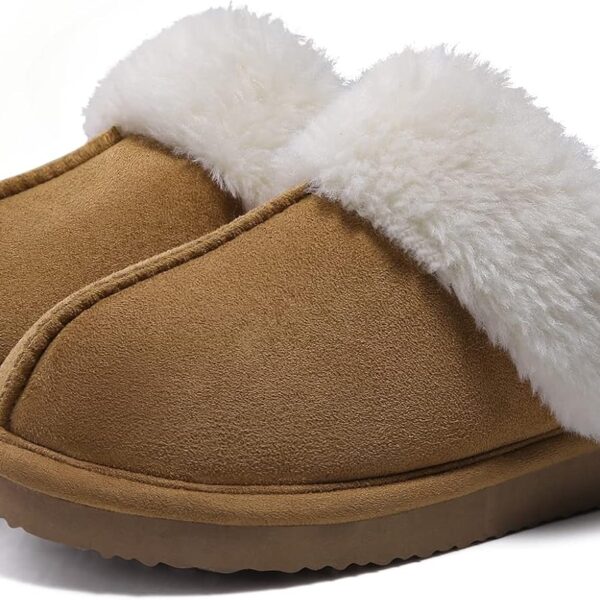 Litfun Women's Fuzzy Memory Foam Slippers Fluffy Winter House Shoes Indoor and Outdoor