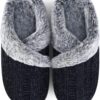 Slippers for Women Fuzzy House Slip on Indoor Outdoor Bedroom Furry Fleece Lined Ladies Comfy Memory Foam Female Home Shoes Anti-Skid Rubber Hard Sole