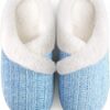 Slippers for Women Fuzzy House Slip on Indoor Outdoor Bedroom Furry Fleece Lined Ladies Comfy Memory Foam Female Home Shoes Anti-Skid Rubber Hard Sole