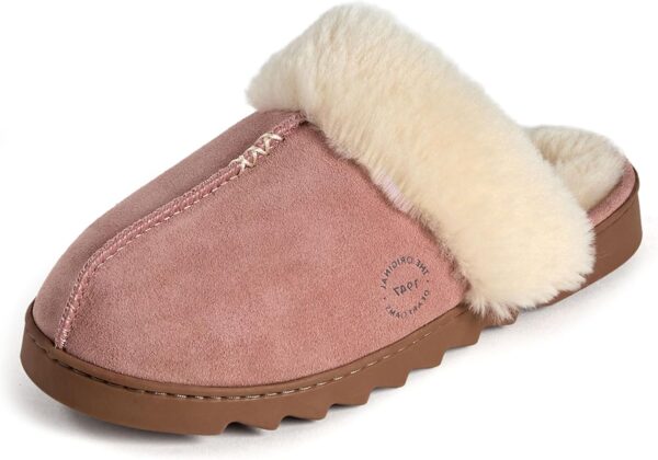 695a3b8f88737560eeeed3d19739aff38454a5256af9dcbfa3b9c.jpg womens Fuzzy Memory Foam Genuine Suede Helena Scuff