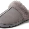 695a3b908be1b264e9b9ff089a2c386f4098b4a56362545bfff42.jpg womens Fuzzy Memory Foam Genuine Suede Helena Scuff