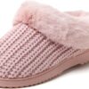 695a3c763b95dc200951e011e4fd1ea9ae9beda6f79147aa2f415.jpg Women's Memory Foam Cozy Soft House Slippers Gifts for Women Hannah Knit Clog House Shoes