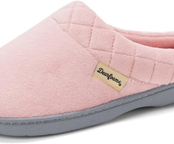 Women's Lightweight Memory Foam Indoor House Slipper Darcy Velour Clog with Wide Widths