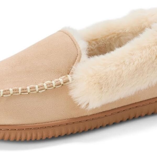 695a3fe33fec6ec43a44af91d48494c12dac06850b929be111338.jpg womens Gifts for Women Fuzzy Memory Foam Outdoor Ryland Moccasin With Cuff Womens Slippers