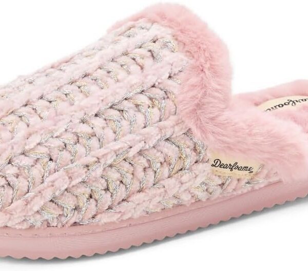 Womens Dearfoams Women's Memory Foam House Shoes Gifts for Her Paris Scuff Slipper