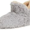 695a430343ad162e004721a5374ef4ce334fd6ed6b4f23bc0baf6.jpg Comfortable Memory Foam Bootie Slippers with Indoor Outdoor Soles