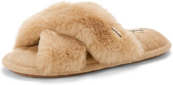 Women’s Acquired Style & Danielle Pheloung Exclusive Memory Foam Jessica Cozy Bow Cross Band Slide Slippers