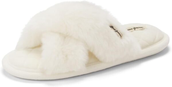 Women’s Acquired Style & Danielle Pheloung Exclusive Memory Foam Jessica Cozy Bow Cross Band Slide Slippers