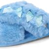 Women’s Acquired Style & Danielle Pheloung Exclusive Memory Foam Jessica Cozy Bow Cross Band Slide Slippers