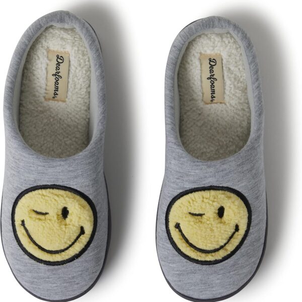 Smile Icon House Slippers with Memory Foam for Comfort and Coziness