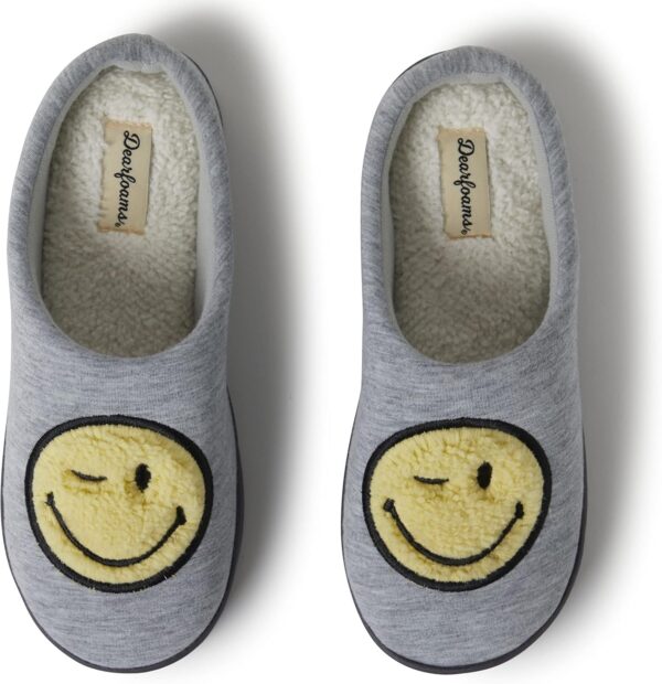 Smile Icon House Slippers with Memory Foam for Comfort and Coziness