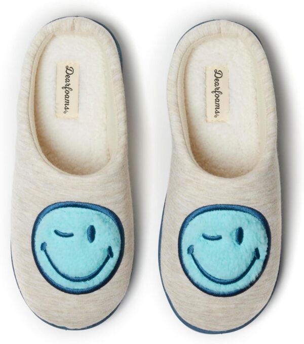 Smile Icon House Slippers with Memory Foam for Comfort and Coziness