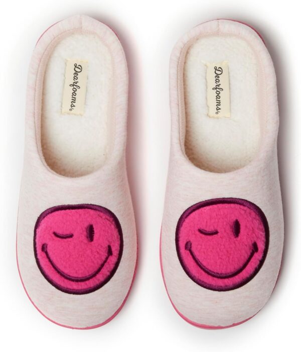 Smile Icon House Slippers with Memory Foam for Comfort and Coziness